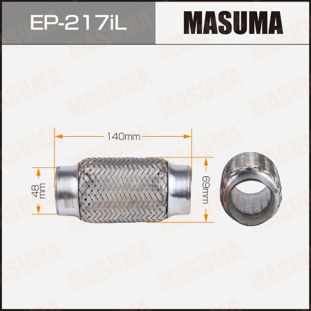 Гофра глушителя Masuma InterLock 48x140 усиленная, EP-217iL