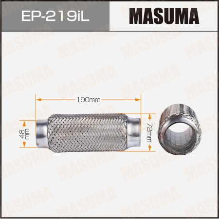 Гофра глушителя Masuma InterLock 48x180 усиленная, EP-219iL