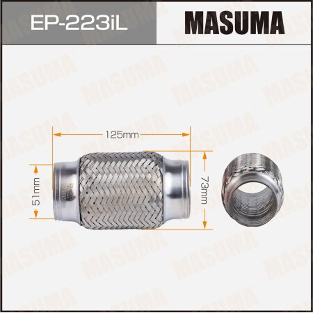 Гофра глушителя Masuma InterLock 51x125 усиленная, EP-223iL