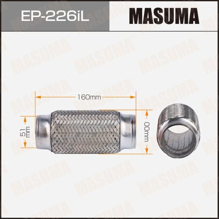 Гофра глушителя Masuma InterLock 51x160 усиленная, EP-226iL