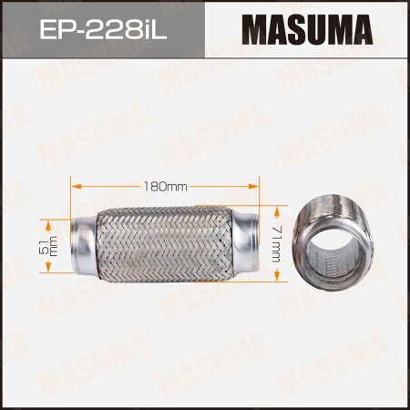 Гофра глушителя Masuma InterLock 51x180 усиленная, EP-228iL
