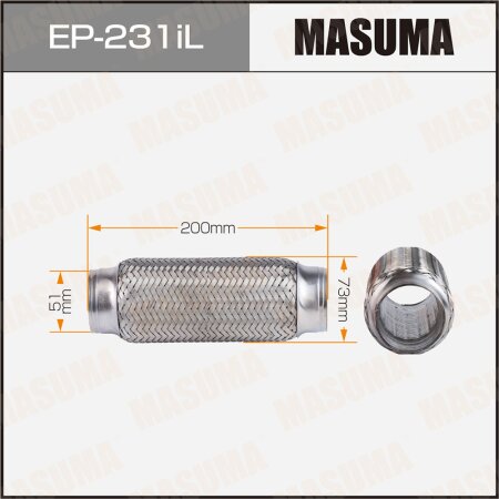 Гофра глушителя Masuma InterLock 51x200 усиленная, EP-231iL