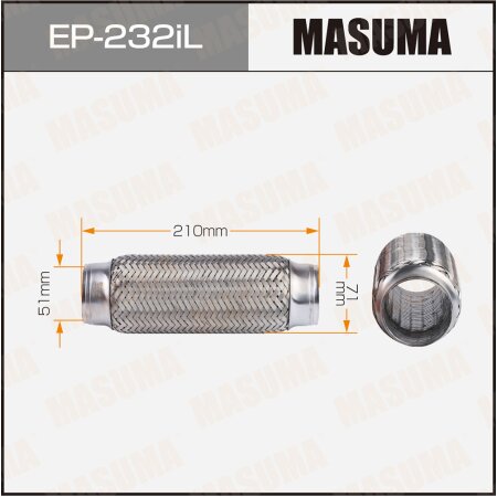 Гофра глушителя Masuma InterLock 51x210 усиленная, EP-232iL