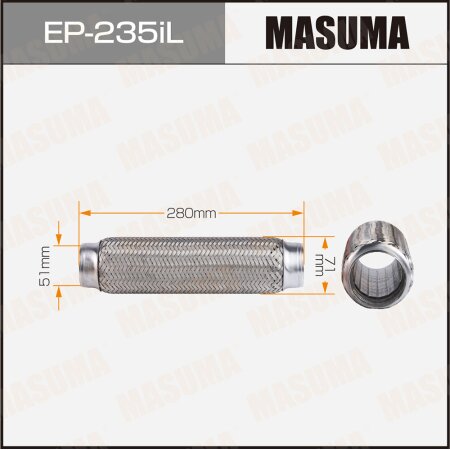 Гофра глушителя Masuma InterLock 51x280 усиленная, EP-235iL