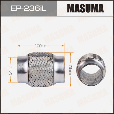 Гофра глушителя Masuma InterLock 54x100 усиленная, EP-236iL