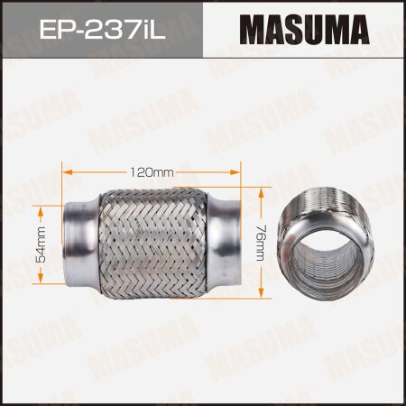Гофра глушителя Masuma InterLock 54x120 усиленная, EP-237iL