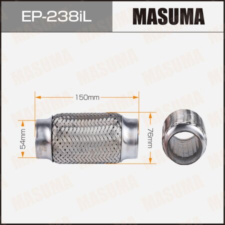 Гофра глушителя Masuma InterLock 54x150 усиленная, EP-238iL