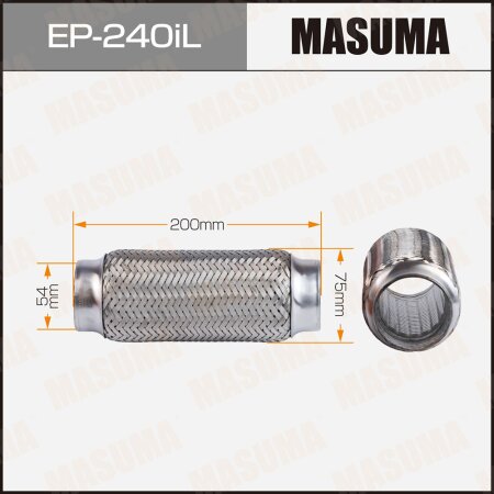 Гофра глушителя Masuma InterLock 54x200 усиленная, EP-240iL