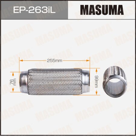 Гофра глушителя Masuma InterLock 76x255 усиленная, EP-263iL