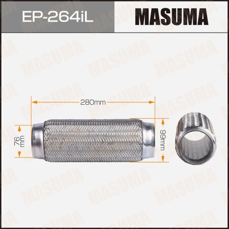 Гофра глушителя Masuma InterLock 76x280 усиленная, EP-264iL