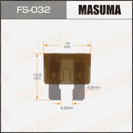 Предохранитель плавкий Masuma флажковый стандарт 5A, FS-032