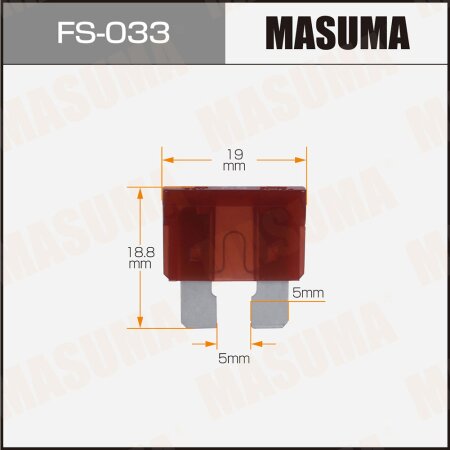 Предохранитель плавкий Masuma флажковый стандарт 7.5A, FS-033