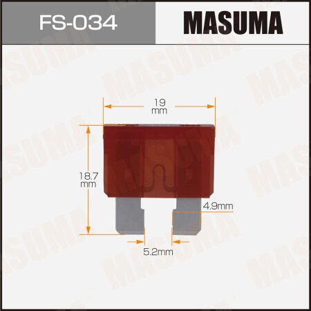 Предохранитель плавкий Masuma флажковый стандарт 10A, FS-034