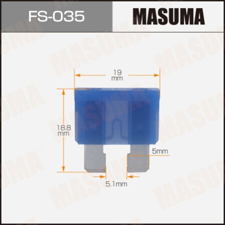Предохранитель плавкий Masuma флажковый стандарт 15A, FS-035