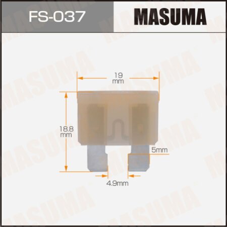Предохранитель плавкий Masuma флажковый стандарт 25A, FS-037