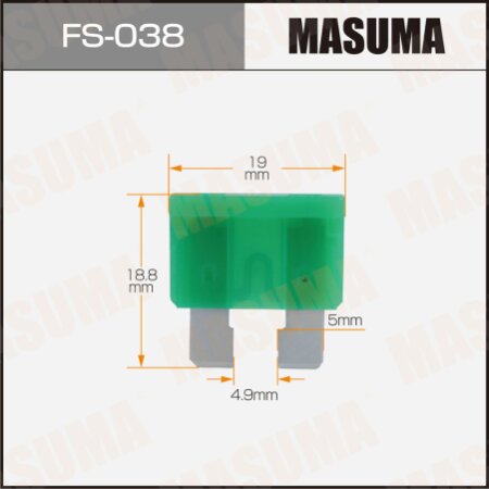 Предохранитель плавкий Masuma флажковый стандарт 30A, FS-038