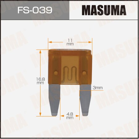 Предохранитель плавкий Masuma флажковый мини 5A, FS-039