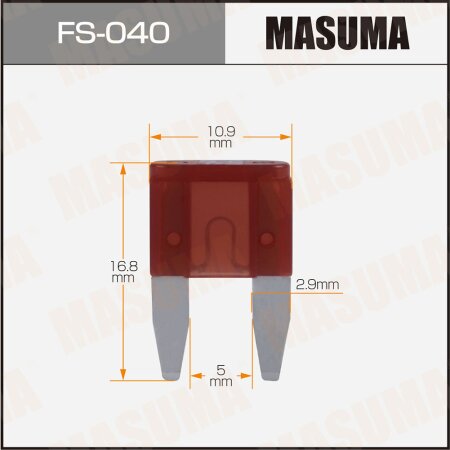 Предохранитель плавкий Masuma флажковый мини 7.5A, FS-040