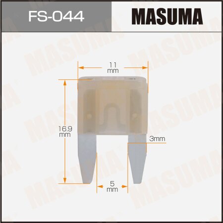 Предохранитель плавкий Masuma флажковый мини 25A, FS-044