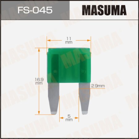 Предохранитель плавкий Masuma флажковый мини 30A, FS-045