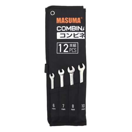 Комбинированные ключи, набор MASUMA 12 пр., сумка  (6,7,8,10,11,12,13,14,15,17,19,22), HT-102