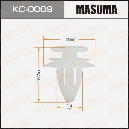 Клипса пластиковая Masuma, KC-0009