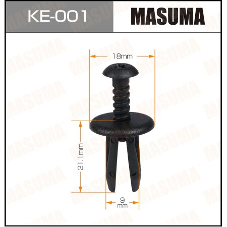 Клипса пластиковая Masuma, KE-001