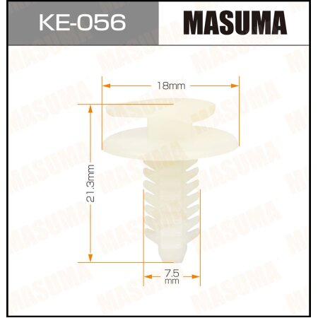 Клипса пластиковая Masuma, KE-056