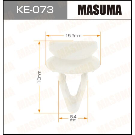 Клипса пластиковая Masuma, KE-073