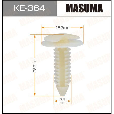 Клипса пластиковая Masuma, KE-364