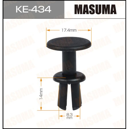 Клипса пластиковая Masuma, KE-434
