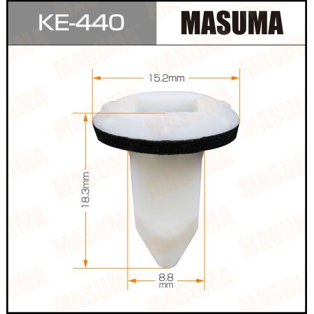 Клипса пластиковая Masuma, KE-440