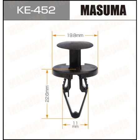 Клипса пластиковая Masuma, KE-452