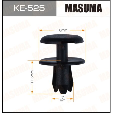 Клипса пластиковая Masuma, KE-525