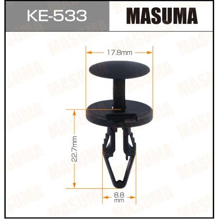 Клипса пластиковая Masuma, KE-533