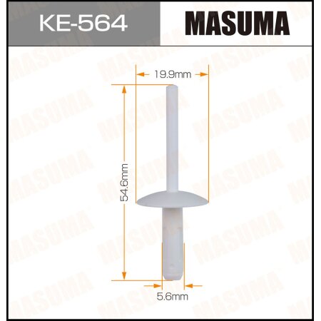Клипса пластиковая Masuma, KE-564
