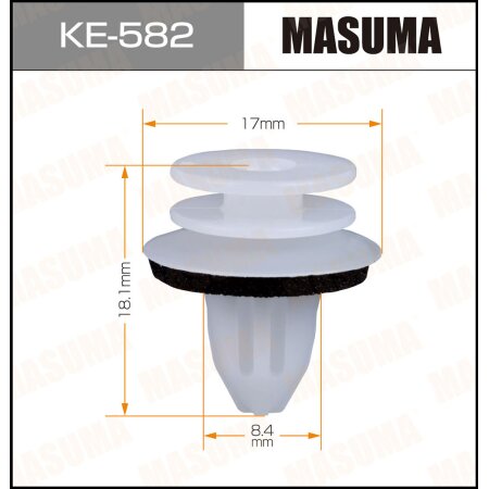 Клипса пластиковая Masuma, KE-582