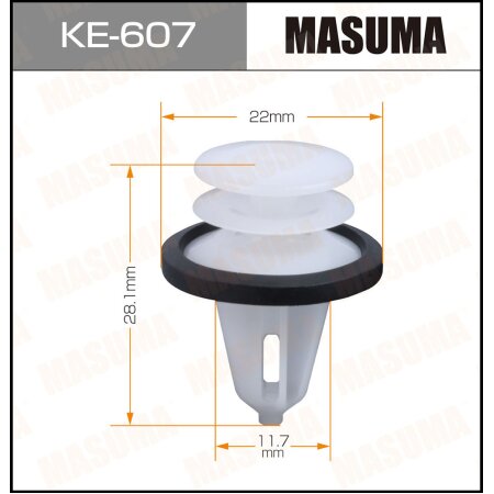 Клипса пластиковая Masuma, KE-607