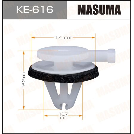 Клипса пластиковая Masuma, KE-616