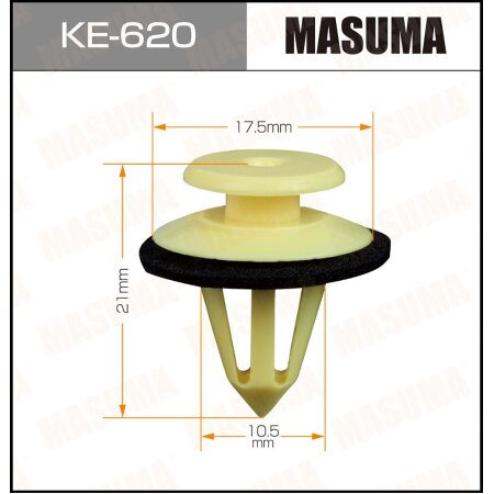 Клипса пластиковая Masuma, KE-620