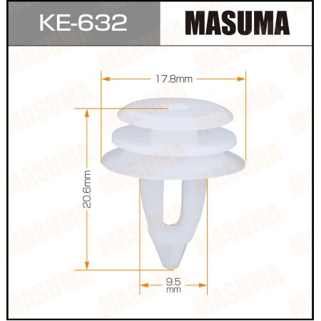 Клипса пластиковая Masuma, KE-632