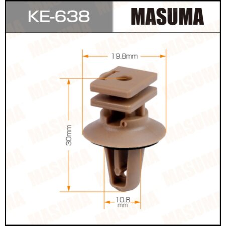 Клипса пластиковая Masuma, KE-638
