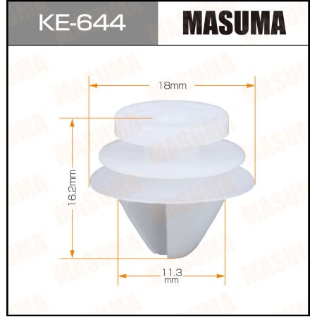Клипса пластиковая Masuma, KE-644