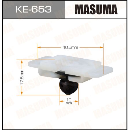 Клипса пластиковая Masuma, KE-653