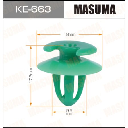 Клипса пластиковая Masuma, KE-663