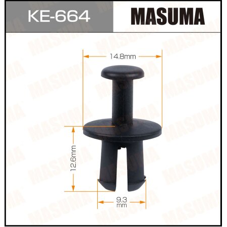 Клипса пластиковая Masuma, KE-664