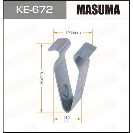 Клипса пластиковая Masuma, KE-672