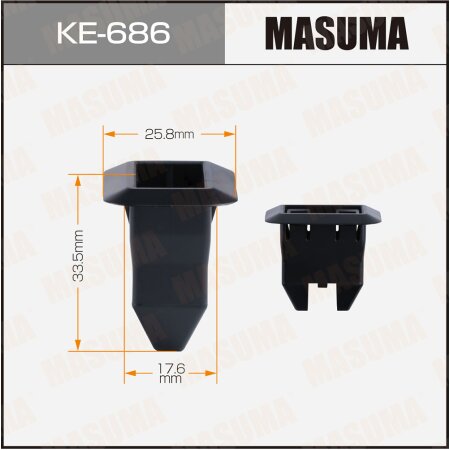 Клипса пластиковая Masuma, KE-686
