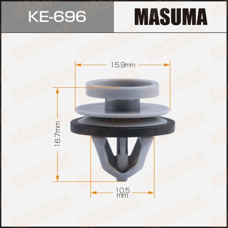 Клипса пластиковая Masuma, KE-696