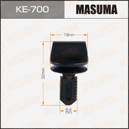 Клипса пластиковая Masuma, KE-700